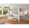 Kétszemélyes emeletes ágy matracokkal GARET 180x80 Fehér+Sonoma