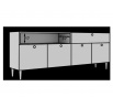 Dullum 200 Sideboard White Biały 200x75 Not applicable