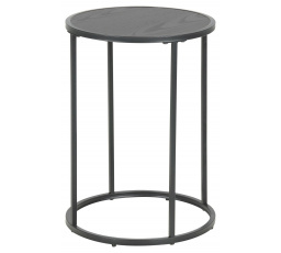 Seaford fekete kerek asztal 40x40