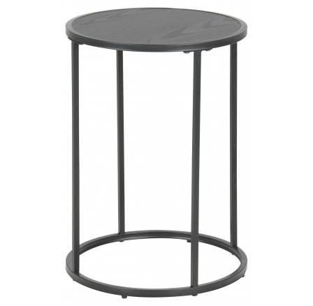 Seaford fekete kerek asztal 40x40