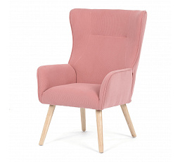 Křeslo ušák, růžová, manšestrová látka, AK-314 PINK2