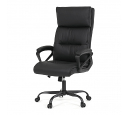 Kancelářské křeslo, houpací mechanismus, černá ekokůže, KA-Y346 BK