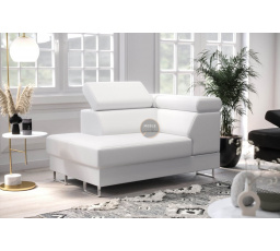 FOTEL DOSTAWKA GALAXY - Strona lewa , Biała eko skóra
