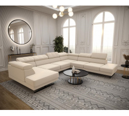 NAROŻNIK EMPORIO MAX II 300X350X180 - prawa , Odcienie beżu