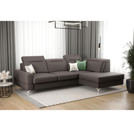 NAROŻNIK MALIBU MINI SKÓRA NATURALNA 180X250 - prawa , Skóra ciemny popiel NAROŻNIK MALIBU MINI SKÓRA NATURALNA 180X250 - prawa , Skóra ciemny popiel