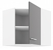 Horní rohová skříňka SOLA - 58x58 GN-60 1F, Bílá/Šedý Lesk
