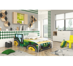 TRACTOR GREEN ágy matraccal 140x70 Zöld