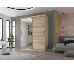 Tolóajtós szekrény tükörrel ESTI 180 Sonoma+Sonoma