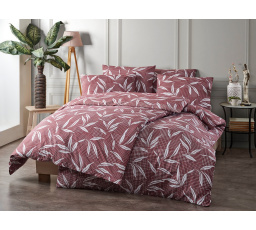 Povlečení bavlna 140x200, 70x90cm Patrik red nitěný knoflík