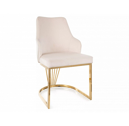 Étkezőszék ALURE VELVET, Világos Bézs Bluvel 22/Arany
