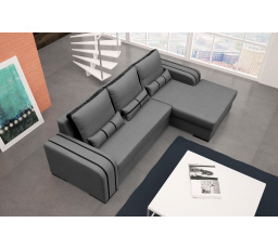 Rohová sedací souprava Perry P sv.šedá/černá