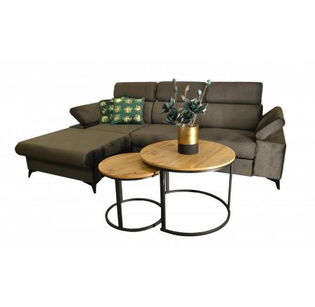 Sedací souprava Apolena levá šedohnědá