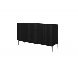Komoda Nicole, matná černá / černá