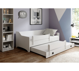 NAOMI II 160x80 Fehér+Szürke franciaágy matracokkal