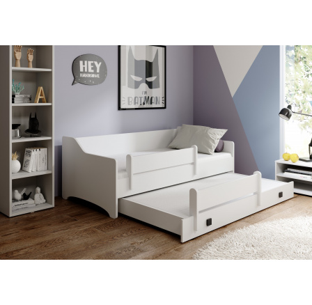 NAOMI II 160x80 Fehér+Szürke franciaágy matracokkal