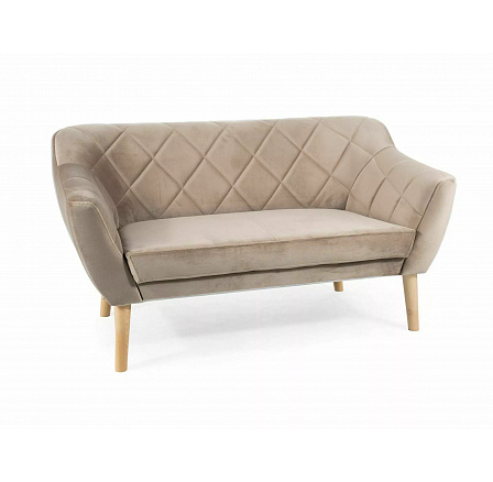 KANAPÉ KARO 2 VELVET, Bézs Bluvel 40/Bükk KANAPÉ KARO 2 VELVET, Bézs Bluvel 40/Bükk