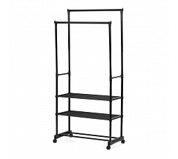 Stojan na šaty, kov, černá, GD-166 BK