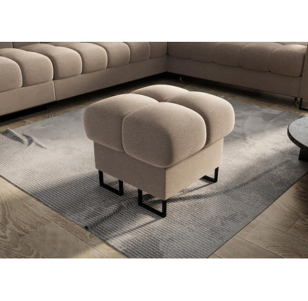 Taburet ASPEN 55x55 cm, potah: G04, nožky: černé