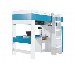 MOBI MO20 ágy, Fehér Lux / Türkiz