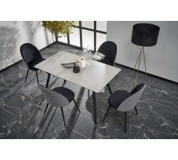 Étkezőasztal BALROG 2, világosszürke/fekete