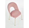 Étkezőszék K385, Világos rózsaszín/Arany