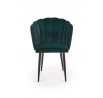 Étkezőszék K386, sötétzöld bársony