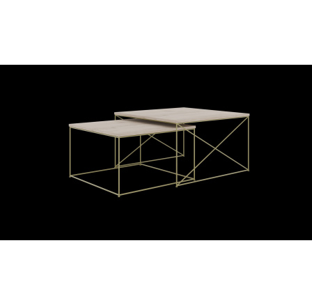 Licco 2 az 1-ben dohányzóasztal Arany+Sonoma