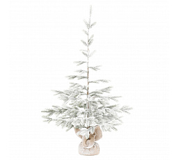 Fa jutas csomagolásban - műfenyő, 120 cm, havas