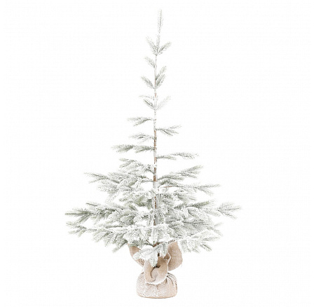 Fa jutas csomagolásban - műfenyő, 120 cm, havas