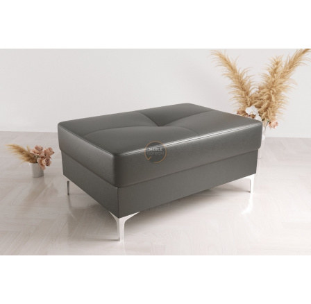 PUFA ORION TOSCANIA 100X55 CM SKÓRA NATURALNA - Skóra szara