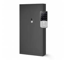 DANIEL fém irodai iratszekrény, 900 x 1850 x 400 mm, antracit