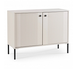 Komoda SOFT 104 cm Dwudrzwiowa Ryflowana Kaszmir