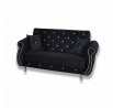 Pohovka SOFA MANCHESTR 2 místná, potah: Royal Velvet 219, Nohy: typ 1B, stříbrné krystalky, stříbrné zdobení 