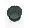 AMORINITO fotel, sötétzöld/arany