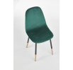 K379 étkezőszék, sötétzöld bársony