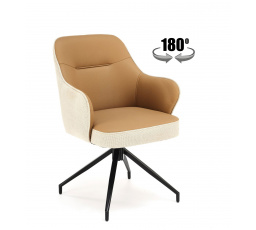 Forgó étkezőszék K527, Barna/Bézs/Fekete