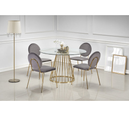 LIVERPOOL étkezőasztal, Átlátszó/arany