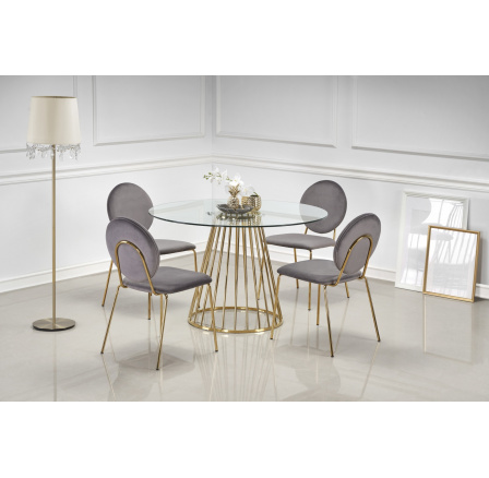 LIVERPOOL étkezőasztal, Átlátszó/arany