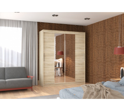 Tolóajtós szekrény tükörrel DALLAS 180 Sonoma+Sonoma