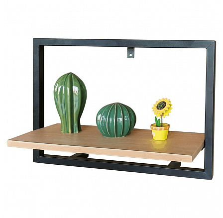 Polička, kov, hnědá, P-072 OAK