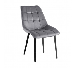 Velvet szék szürke / fekete lábak J262-1