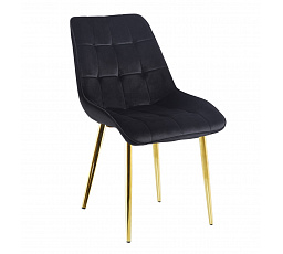 Velvet szék fekete / arany lábak J262-1