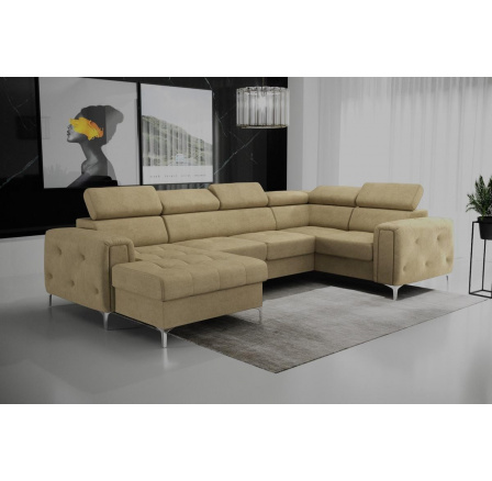 NAROŻNIK ORION MAX III Z FUNKCJĄ SPANIA 165x320x185 CM - Odcienie beżu , prawa NAROŻNIK ORION MAX III Z FUNKCJĄ SPANIA 165x320x185 CM - Odcienie beżu , prawa