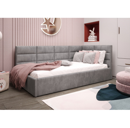 ŁÓŻKO ZAZU - Odcienie szarości- T92 , Strona prawa