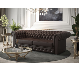 SOFA MANCHESTER III 218 CM SKÓRA NATURALNA - Sofa bez funkcji spania , Skóra F-4