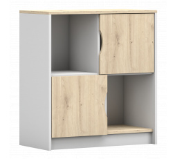 Komód - JOY I 01, Fehér/Artisan Tölgy