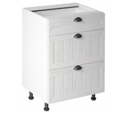 Konyhai alsó szekrény PROWANSJA D60S3, Fehér/Andersen fenyő
