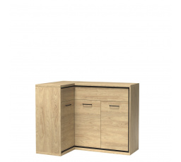 Sarok komód MEDIOLAN M15 ellentétes Natural Hikora