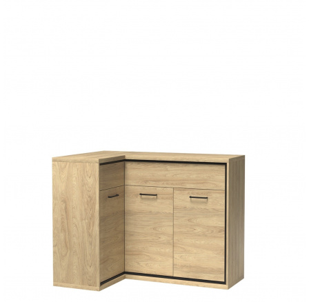 Sarok komód MEDIOLAN M15 ellentétes Natural Hikora