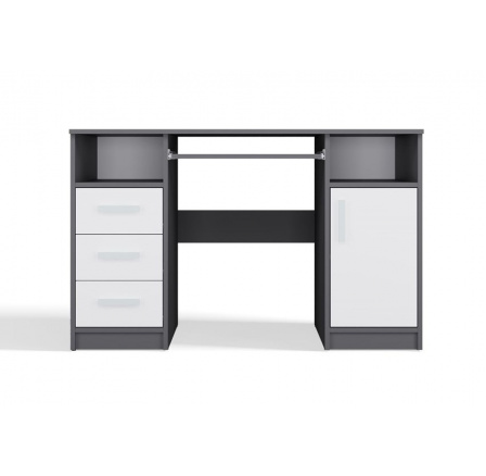 Psací stůl Delvin antracit/bílá